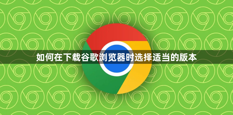 如何在下载谷歌浏览器时选择适当的版本1